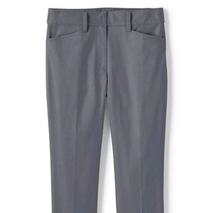Lands End Mid Rise Chino Pants - 12P Gray Grey